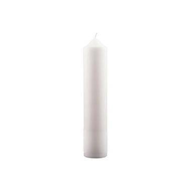 Bloklys &Oslash;50x250 mm Br&aelig;ndetid 39 timer Ren Stearin Hvid