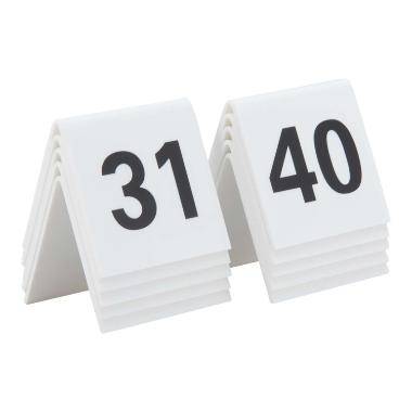 Bordskilt Securit nr 31-40 5x4x5 cm Akryl Hvid
