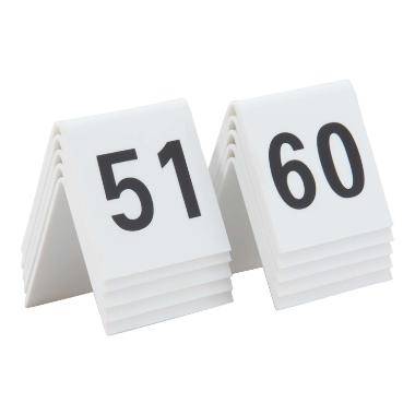 Bordskilt Securit nr 51-60 5x4x5 cm Akryl Hvid