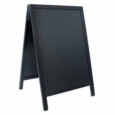 Gadeskilt Securit 85x55 cm Sort ramme