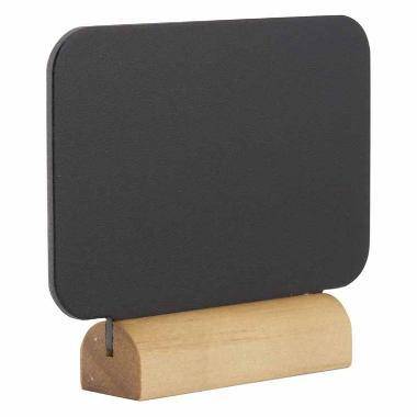 Tavle Securit Rektangel 7x9x2 cm med Hvid tuschpen med Tr&aelig; fod