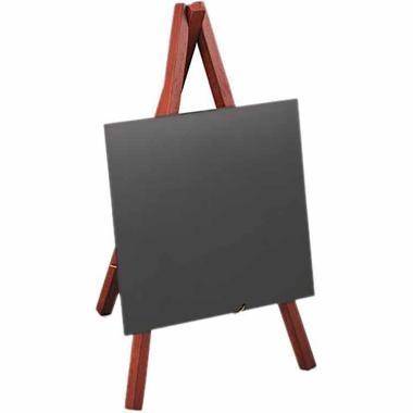 Skilt Securit Mini staffeli 24.4x15x4.5 cm med Hvid tuschpen Mahogni