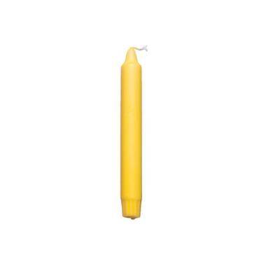Kronelys &Oslash;23x200 mm Br&aelig;ndetid 8 timer Overdryppede Stearin Gul