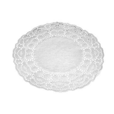 Kagepapir &Oslash;18 cm Rund Udstanset Hvid