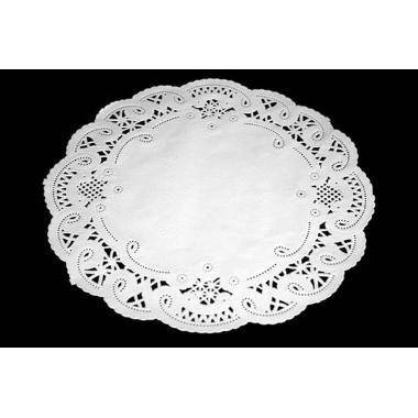 Kagepapir &Oslash;20 cm Rund Udstanset Hvid
