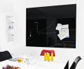 150 x 120 cm. Black Magnetic Glass Board Naga Sort Magnetisk Glastavle  - 150 x 120 cm.