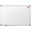 Whiteboardtavle lakeret 120 x 180 cm Aluramme med gr&aring; plasthj&oslash;rner og pennehylde