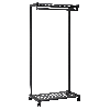 Garderobestativ sort med hjul H166,3 x L78,3 cm 