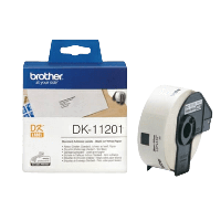 DK11201 29 x 90 mm, 400 stk. Sort tekst / Hvid tape tape original