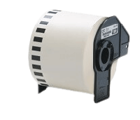 Brother DK44205 62 mm x 30 m Sort tekst / Hvid tape tape variant