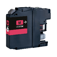 Brother LC123M magenta bl&aelig;kpatron variant