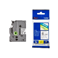 TZe111 6 mm x 8 m Sort tekst / Klar tape tape original