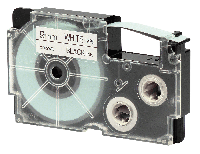 Casio XR-9WE 9 mm x 8 m Sort tekst / Hvid tape tape variant