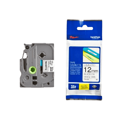 TZe231 12 mm x 8 m Sort tekst / Hvid tape tape original