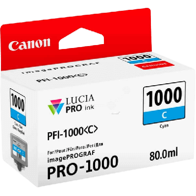 PFI-1000C 0547C001 cyan bl&aelig;kpatron original