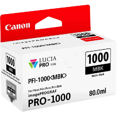 PFI-1000MBK 0545C001 mat sort bl&aelig;kpatron original