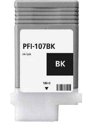 Canon PFI-107BK 6705B001 sort bl&aelig;kpatron variant