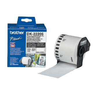 DK22205 62mm x 30,48m Hvid adresseetiket original