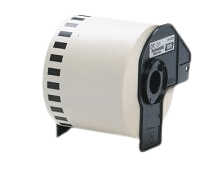 Brother DK44205 62 mm x 30 m Sort tekst / Hvid tape tape variant