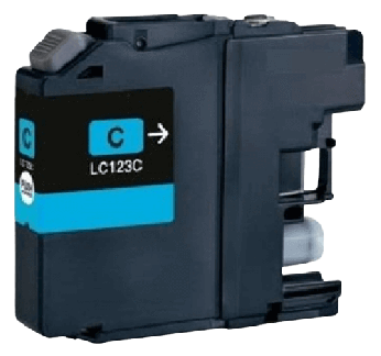 Brother LC123C cyan bl&aelig;kpatron variant