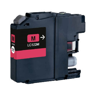 Brother LC123M magenta bl&aelig;kpatron variant