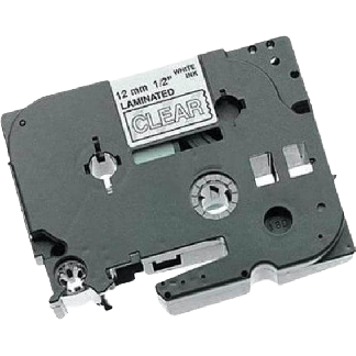 Brother TZe135 12 mm x 8 m Hvid tekst / Klar tape tape variant