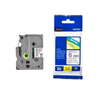 TZe211 6 mm x 8 m Sort tekst / Hvid tape tape original