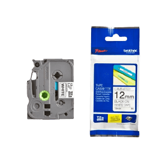 TZe231 12 mm x 8 m Sort tekst / Hvid tape tape original