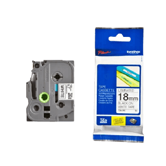 TZe241 18 mm x 8 m Sort tekst / Hvid tape tape original