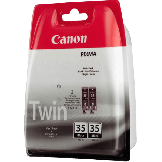 PGI-35BK twin pack 1509B012 sort bl&aelig;kpatron original