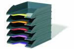 Durable VARICOLOR 5 stk. brevbakker i farven antracitgrå med farvede kanter 