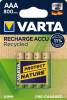 Batteri Varta Recharge AAA Recycled 800mAh 4stk/pak blister