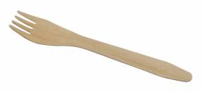 Træbestik gaffel Nature line 16cm 100stk/pak