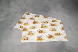 Fransk silke croissantpapir 40x60cm 10kg/pak hvid m/brun