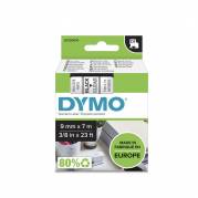 Dymo D1 40910 tape 9mm sort/klar 