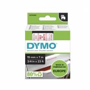 Labeltape DYMO D1 45805 S0720850 19mmx7m rød på hvid