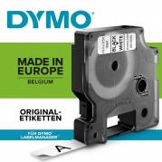 Dymo D1 nylon tape sort/hvid 12mmx3,5 m (16957)