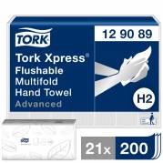 Håndklædeark Tork Xpress Flushable Multifold H2 - 129089