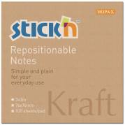 Notes Stick'N Kraftblock brun 76x76mm 100blade genbrug