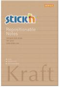 Notes Stick'N Kraftblock brun 150x101mm m/linier 100blade