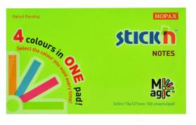 Notes Stick'N Magic Neon 76x127mm 4 farver 100blade