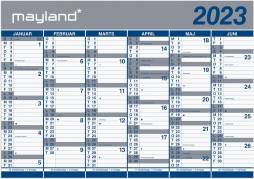 Kæmpekalender 2x6mdr papir 100x70cm 2023 0641 00