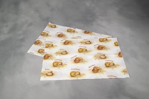 Fransk silke croissantpapir 40x60cm 10kg/pak hvid m/brun