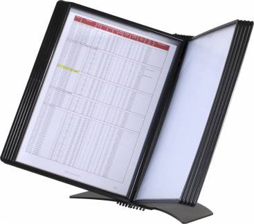Registersystem A4 Easymount t/10 lommer sort bordmodel