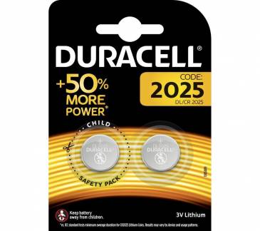 Batteri Litium Duracell Electronics CR2025 knapcelle 3V 2-pak