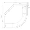 Reception Ekoflex underdel hj&oslash;rne, Hvid 1300x1300 mm