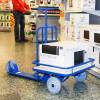 L&oslash;behjul Blue med lastplade til varer