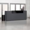 Reception DNA Antracit 2600 mm, Fast bordplade