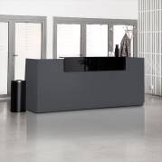 Reception DNA Antracit 2600 mm, Fast bordplade