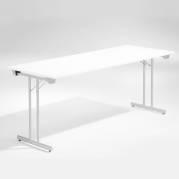 Bord Dinner, Hvid 1800x800 mm, Alugr&Atilde;&yen;t understel